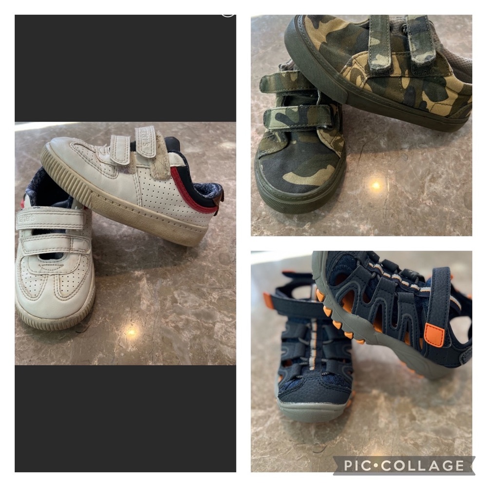 Bundle of size 8 toddler shoes.